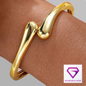 Gold-Plated Hug Bangle Bracelet