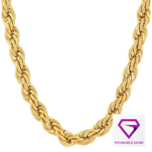 Diamond-Cut Rope Chain Necklace