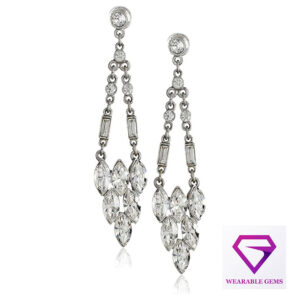 Clear Crystal Chandelier Drop Earrings